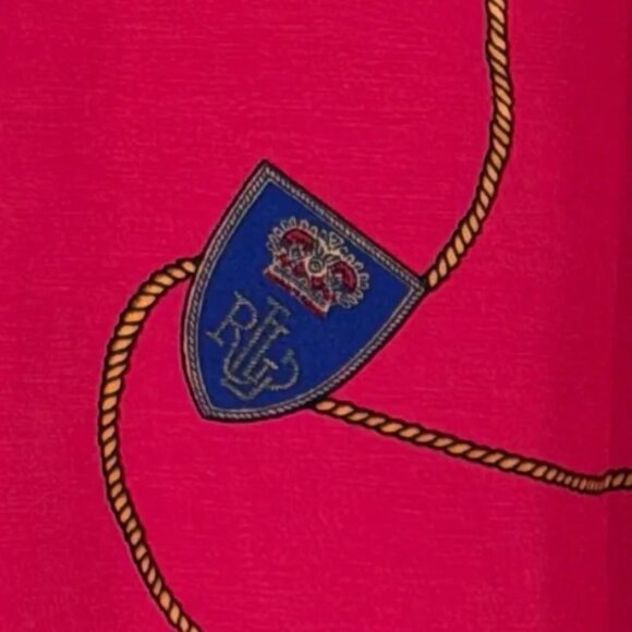 Lauren Ralph Lauren Women’s Plus Size 2X Red Nautical Turtleneck Top Blouse NWT - Picture 3 of 10